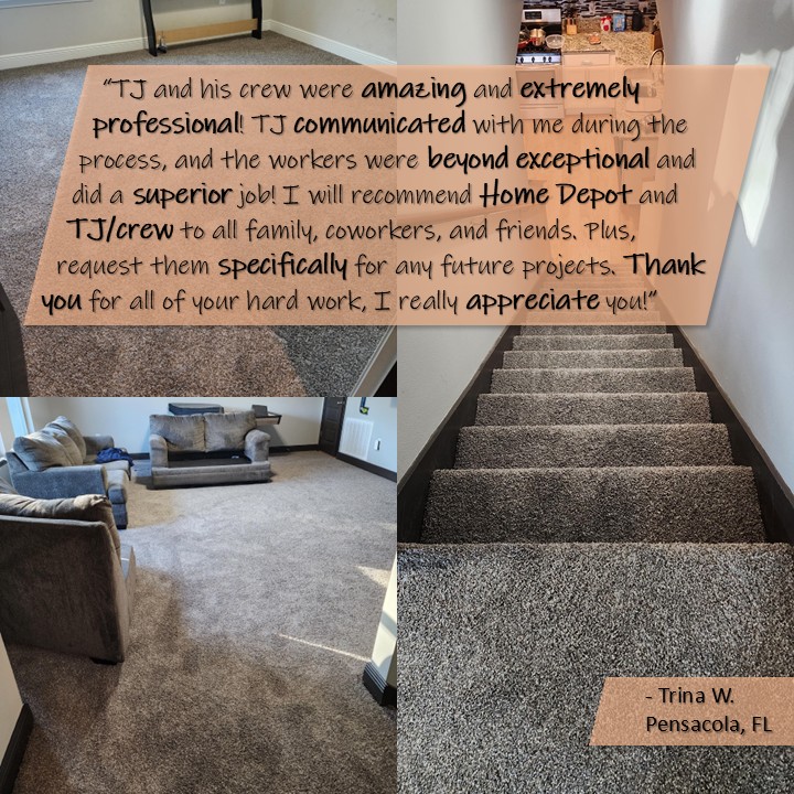 This customer was beaming after our recent flooring project! 😁 She was so happy, she'll definitely recommend us! Our GM and crew did a fantastic job. #FlooringGoals #USIG