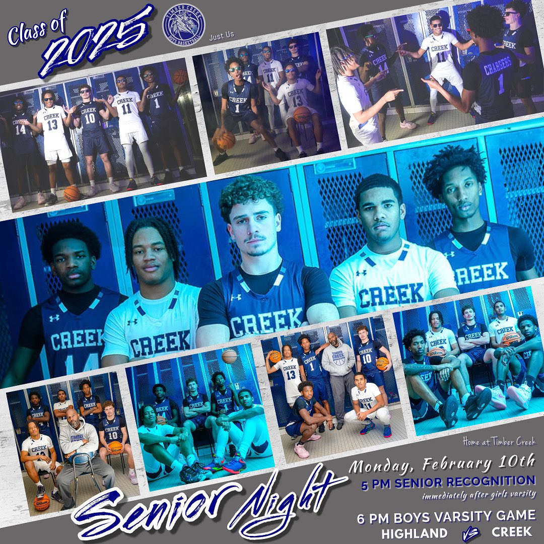 🎓⚡️Senior Night Recognition
Mon, Feb 10 at 5PM 
🏀 Varsity Game: 6PM 
HOME AT TIMBER CREEK! 
**UPDATED TIME**

#sjsports #sjbasketball #Varsitybasketball #southjerseysports #highschoolbasketball #varsity #basketball #gameday #seniornight