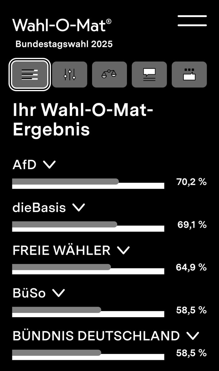 Interessant, wie war euer #wahlomat Ergebnis?🇩🇪💙
#AfD  #AliceFuerDeutschland