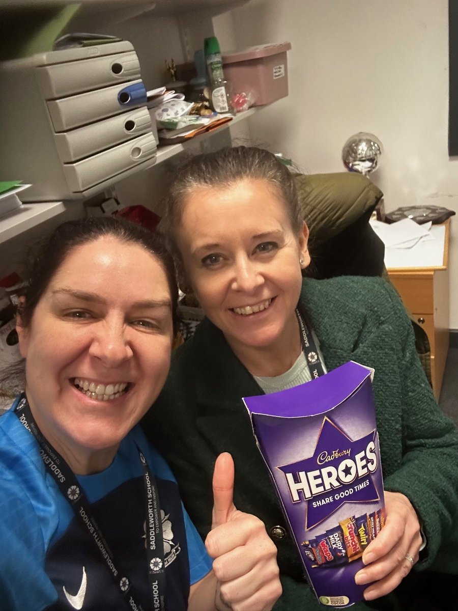 saddleworth_sch's tweet photo. The dream team! You do an amazing job for our year 7s and working together to get the best result for our students. A massive thank you to Miss Cook and Mrs Wadsworth #Year7team #DreamTeam https://t.co/7E58qqYv8x