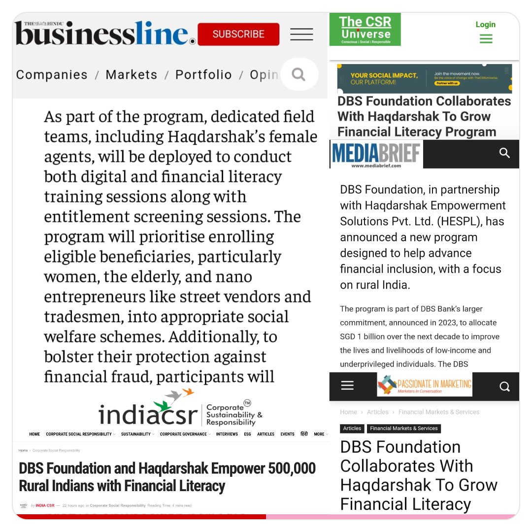 haqdarshak's tweet image. For over seven years, DBS Foundation (@dbsbank) and Haqdarshak have been working together to make financial and digital literacy more accessible to underserved communities.