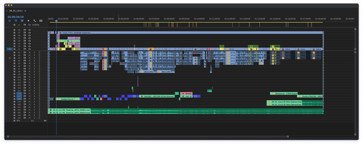 Steve Hullfish, ACE (@stevehullfish) on Twitter photo Hey <a href="/AdobeVideo/">Adobe Video & Motion</a> one of the five Best Editing Oscar nominees used Adobe Premiere Pro. Here's the timeline for Reel 1 of "Anora." This morning Art of the Cut has an interview with director/editor/writer multi-Oscar-nominee Sean Baker. (links to the blog and podcast in the replies) Hey <a href="/AdobeVideo/">Adobe Video & Motion</a> one of the five Best Editing Oscar nominees used Adobe Premiere Pro. Here's the timeline for Reel 1 of "Anora." This morning Art of the Cut has an interview with director/editor/writer multi-Oscar-nominee Sean Baker. (links to the blog and podcast in the replies)
