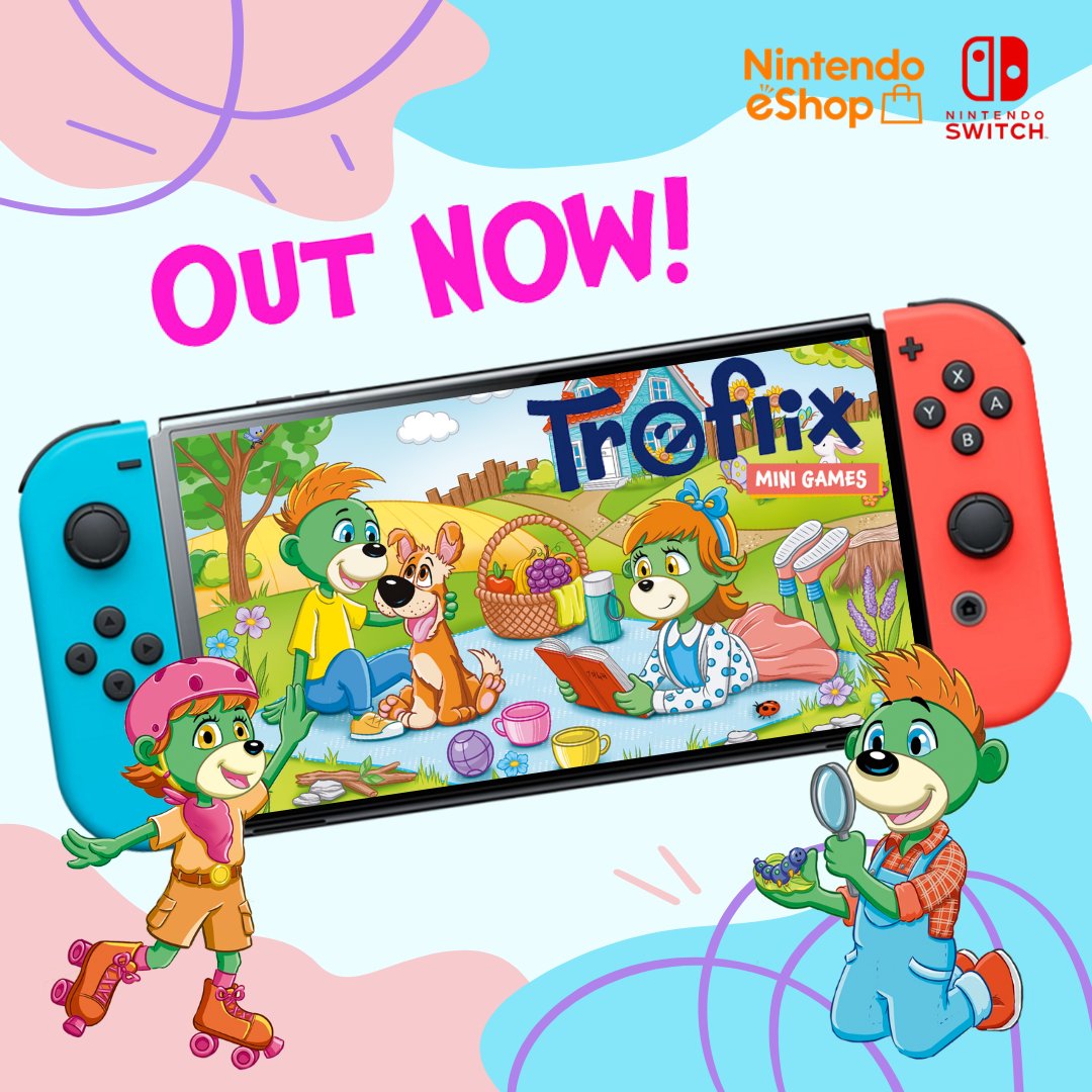 TreflApps's tweet photo. Treflix: Mini Games is OUT NOW!!
Only on #nintendoswitch
Add to your #wishlist or buy it➡️https://t.co/bC3g7Id6ob
Stay tuned!🥰
Check the cutest game from Trefl eGames!
#nintendogamer #gamesforkids #gameforkid #nintendogame #cozygame #treflikfamily #indiegame #gamedev https://t.co/ZTOJmfsBEC