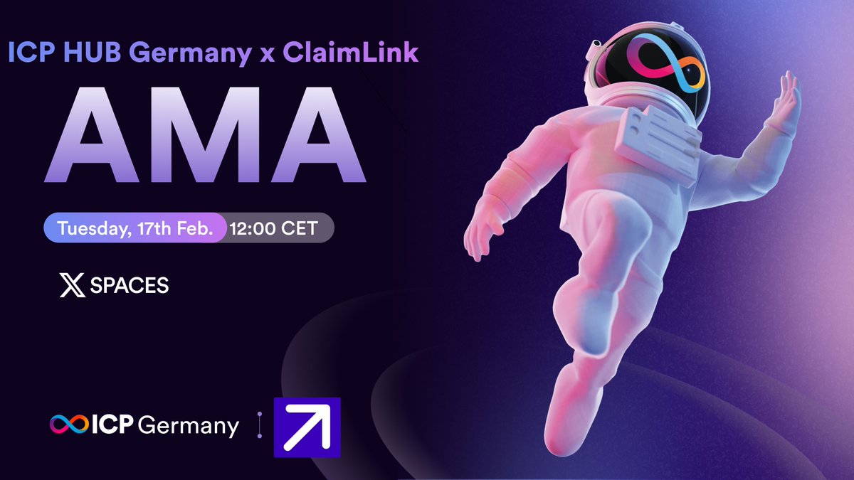 🚀 Join Our Exclusive AMA with <a href="/ClaimLinkXYZ/">ClaimLink</a> 🚀

🔥 Discover ClaimLinkXYZ—a decentralized platform on #ICP that makes NFT &amp; token distribution effortless! 🔥

📅 Date: 17th Feb
⏰ Time: 12:00 CET 
📍 x.com/i/spaces/1rmxP…

Got questions? Drop them below and tune in for a deep