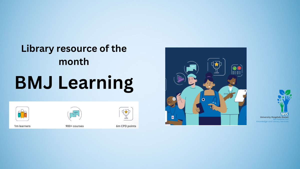 UHD staff! Do you thirst for knowledge and yearn to learn? You're in luck! Our resource of the month for February is BMJ Learning. Find out more at: nhslibraryuhd.co.uk/resource-of-th…
<a href="/UHD_NHS/">University Hospitals Dorset NHS Foundation Trust</a>