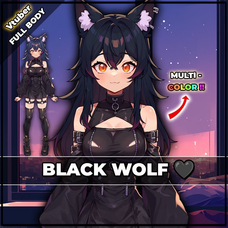 Elianavt's tweet photo. LAUNCH YOUR VTUBER CAREER!
Get instant access to our stunning Black Wolf Girl Vtuber model!
Fully rigged &amp; presetup for Vtube Studio, Twitch &amp; commercial use!
DM us to learn more! 

#VtuberModel #PremadeVtuber #VtubeStudio #TwitchStreamer #CommercialUse #FullyRigged #VtuberLife https://t.co/HWQMGd5nLs