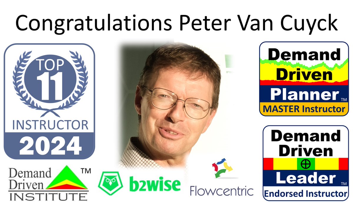 Demand Driven Inst (@ddinstitute) on Twitter photo Peter van Cuyck makes his first appearance on the Top Ten Instructor list! #thoughtware #ddpp #DDMRP #ddlp #DDDRP #demanddriven #supplychaineducation #supplychainresilience <a href="/b2wiseglobal/">b2wise</a> Peter van Cuyck makes his first appearance on the Top Ten Instructor list! #thoughtware #ddpp #DDMRP #ddlp #DDDRP #demanddriven #supplychaineducation #supplychainresilience <a href="/b2wiseglobal/">b2wise</a>