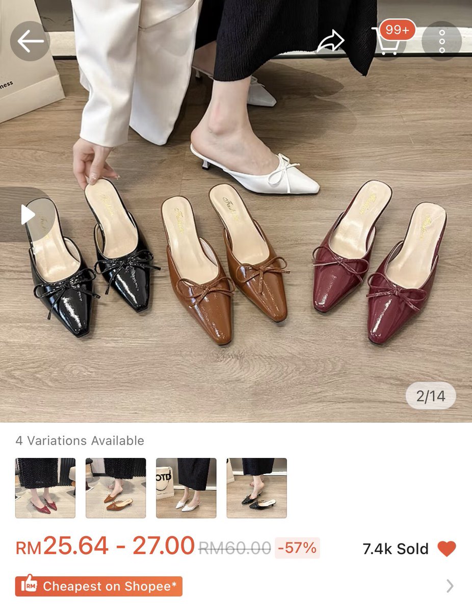 nfitd's tweet photo. tengah layan hobi scroll shopee window shopping lepastu tetiba kasut viral Cik Epal popup. pastu harga tak sampaii RM30.  harini semua colour and size adaaa 😭 haritu masa i beli nak dekat RM50 colour yang I nak tak ada size hm. patut menyesal ka tak eh

https://t.co/sF3xuElm72 https://t.co/0PlRArY78m