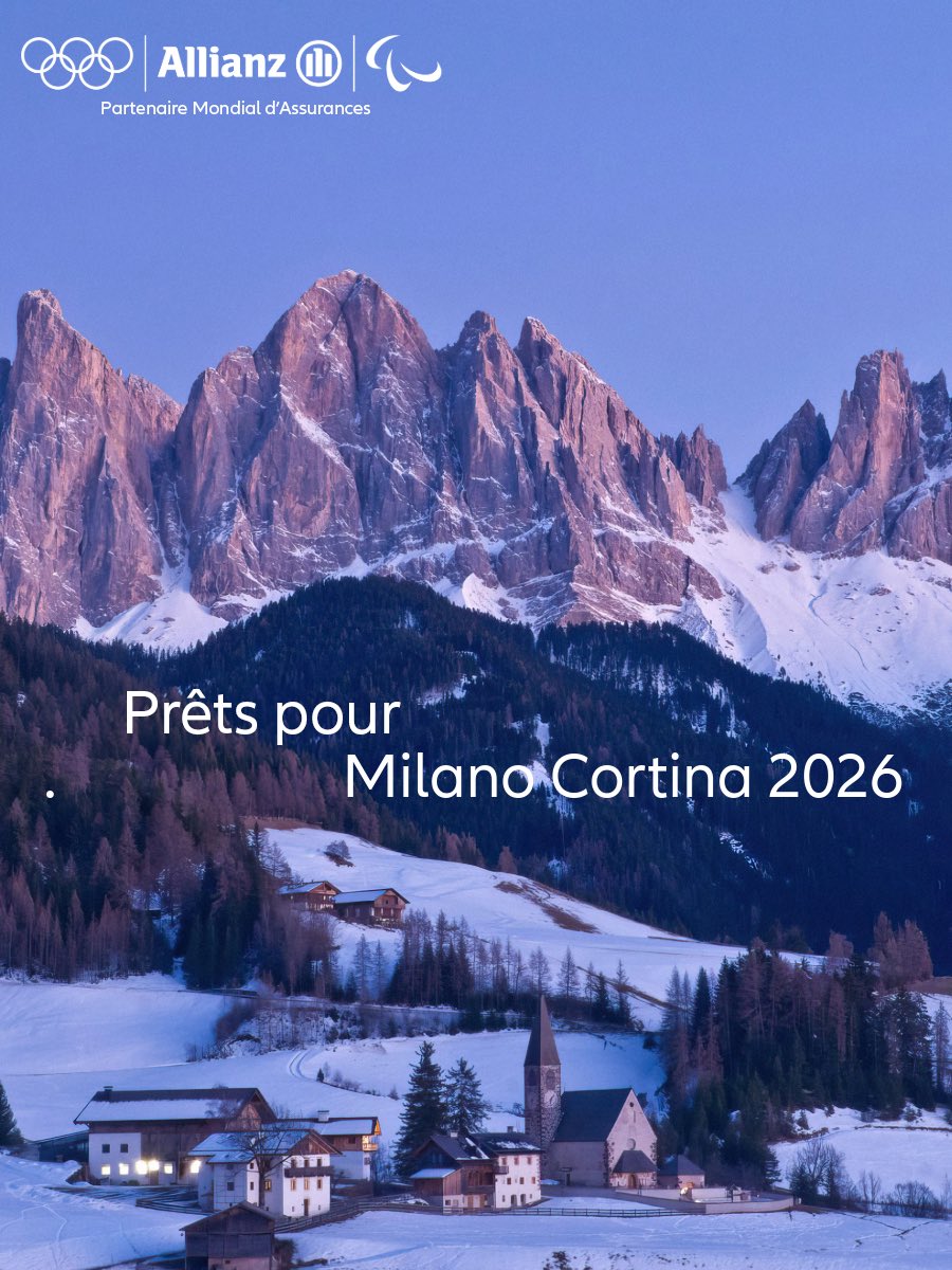 Plus que 1 an ! ⭐
 
En tant que Partenaire Mondial des Jeux Olympiques et Paralympiques, Allianz France est fier de lancer le compte à rebours qui nous mènera jusqu'à #MilanoCortina2026. 🏔️🇮🇹