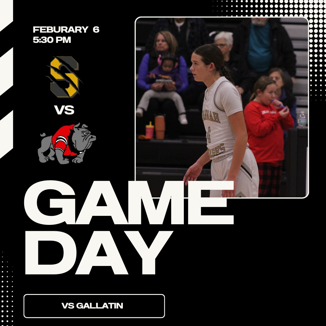 Come out to the home girls game tonight against the Gallatin Bulldogs at 5:30!!💛🖤🏀