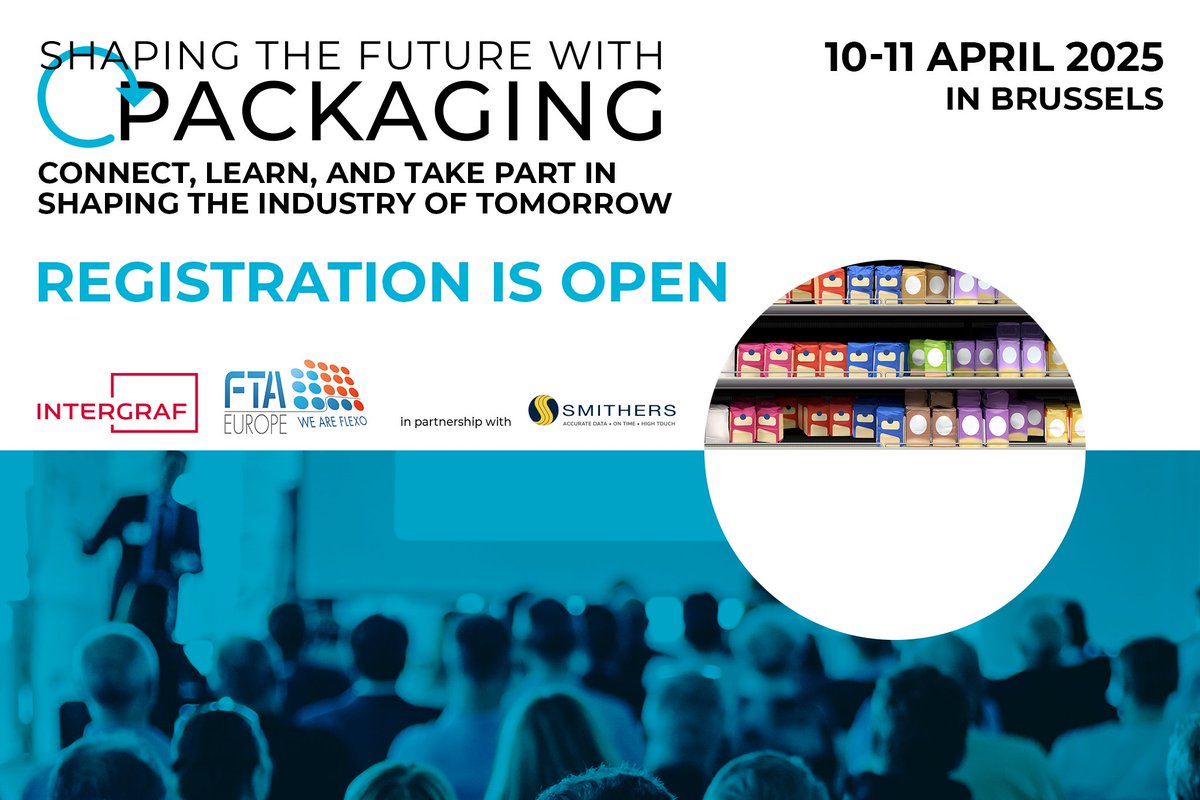 Intergraf (@intergrafaisbl) on Twitter photo 📢 Join us for Shaping the Future with Packaging!
Intergraf & FTA Europe, <a href="/WeAreSmithers/">Smithers</a> , invite packaging & printing professionals to Brussels on 10-11 April for insights on EU policies, #AI, #sustainability & market trends.
🎟 Register: intergraf.eu/events/shaping… 📢 Join us for Shaping the Future with Packaging!
Intergraf & FTA Europe, <a href="/WeAreSmithers/">Smithers</a> , invite packaging & printing professionals to Brussels on 10-11 April for insights on EU policies, #AI, #sustainability & market trends.
🎟 Register: intergraf.eu/events/shaping…