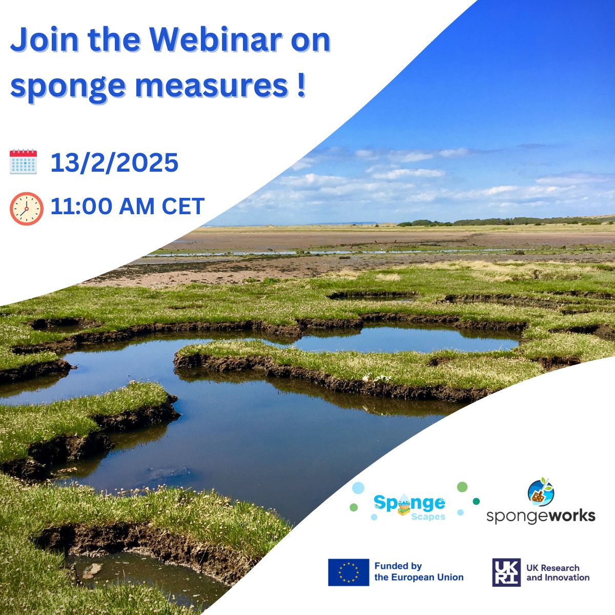 SpongeWorks (@spongeworkseu) on Twitter photo REGISTER NOW!
Join us for the <a href="/SpongeScapes/">SpongeScapes</a> & <a href="/SpongeWorksEU/">SpongeWorks</a> Webinar 2⃣ explore how nature-based solutions can transform landscapes to mitigate floods, reduce droughts & improve💧management
📅 13 February 2025, 11:00-12:00 AM CET
🖋️ Registration👉 lnkd.in/dywhqn26 REGISTER NOW!
Join us for the <a href="/SpongeScapes/">SpongeScapes</a> & <a href="/SpongeWorksEU/">SpongeWorks</a> Webinar 2⃣ explore how nature-based solutions can transform landscapes to mitigate floods, reduce droughts & improve💧management
📅 13 February 2025, 11:00-12:00 AM CET
🖋️ Registration👉 lnkd.in/dywhqn26