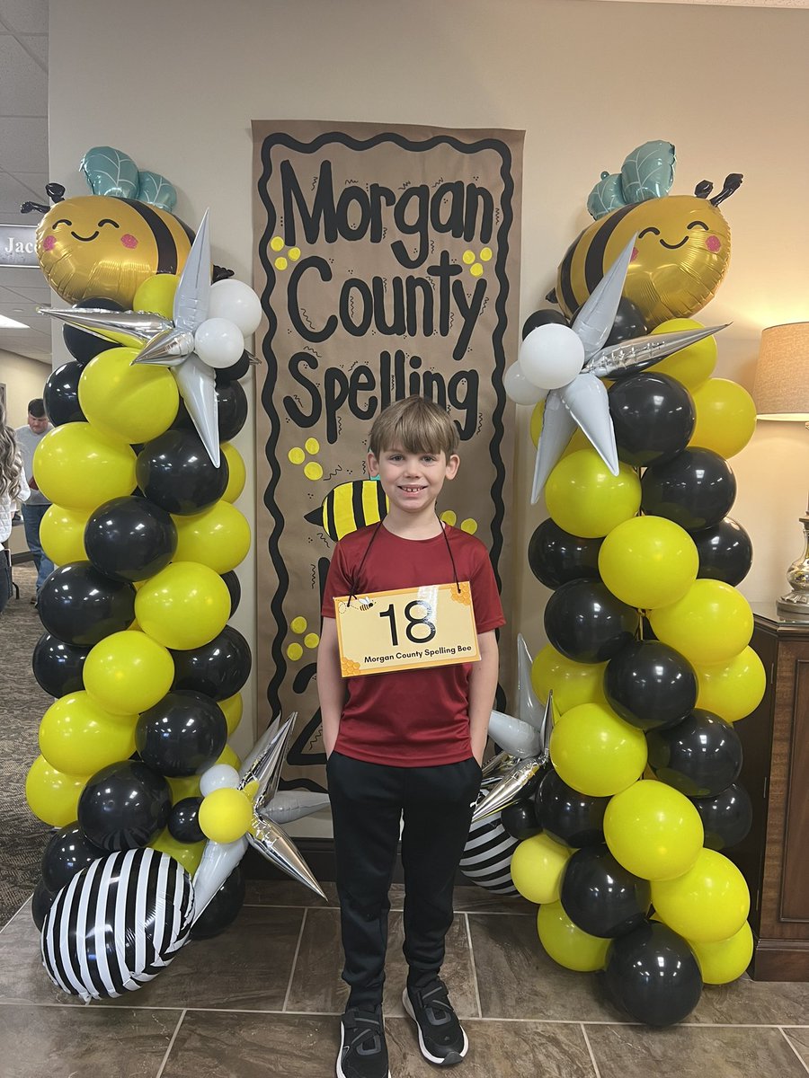 Good Luck to our Asa Williams as he competes in the Morgan County Spelling Bee!