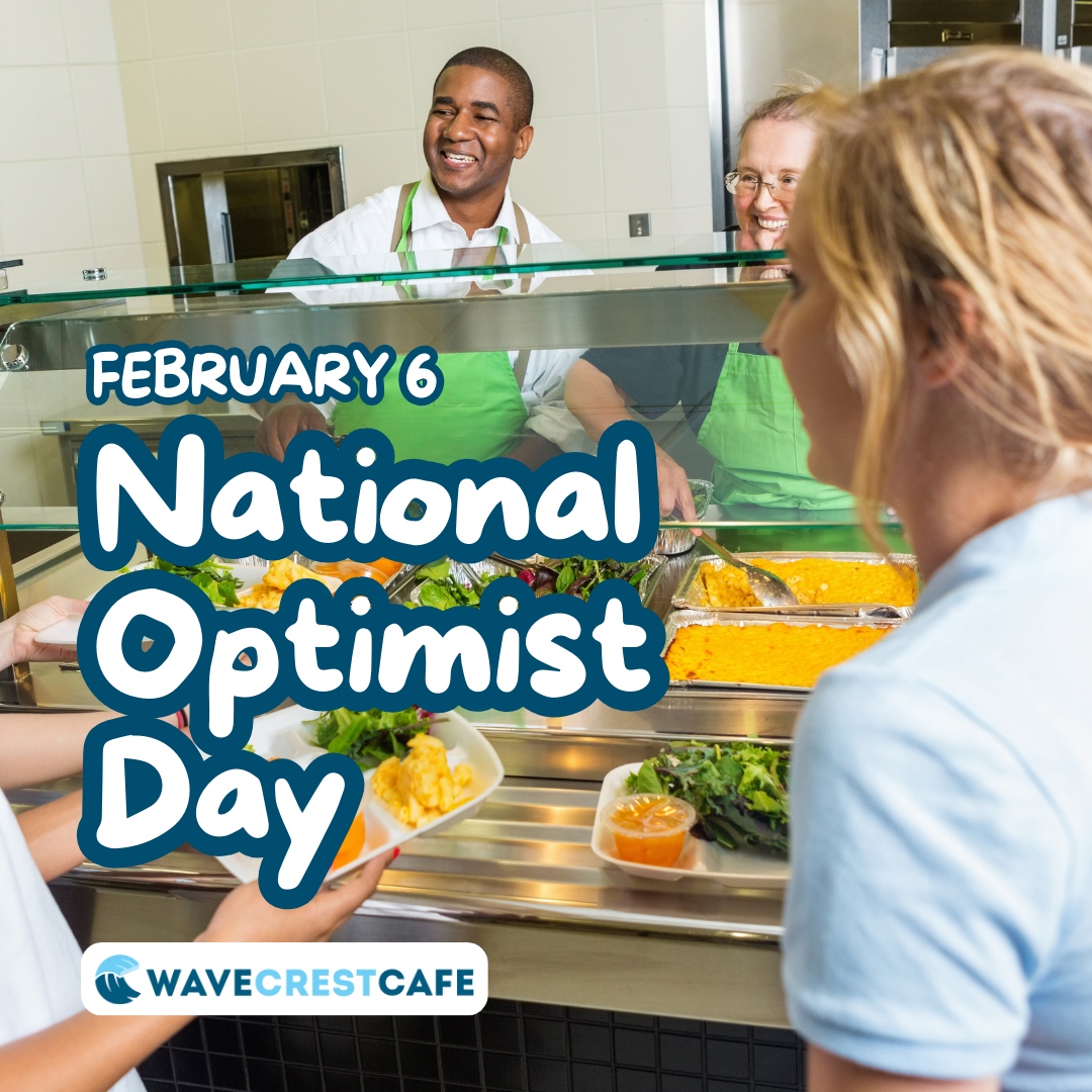 Today is National Optimist Day, and our nutrition team is a great example of a group that is positive, welcoming, and encouraging for our students every day. 

#PrideInFoodServiceWeek #schoolfoodheroes #schoolnutrition