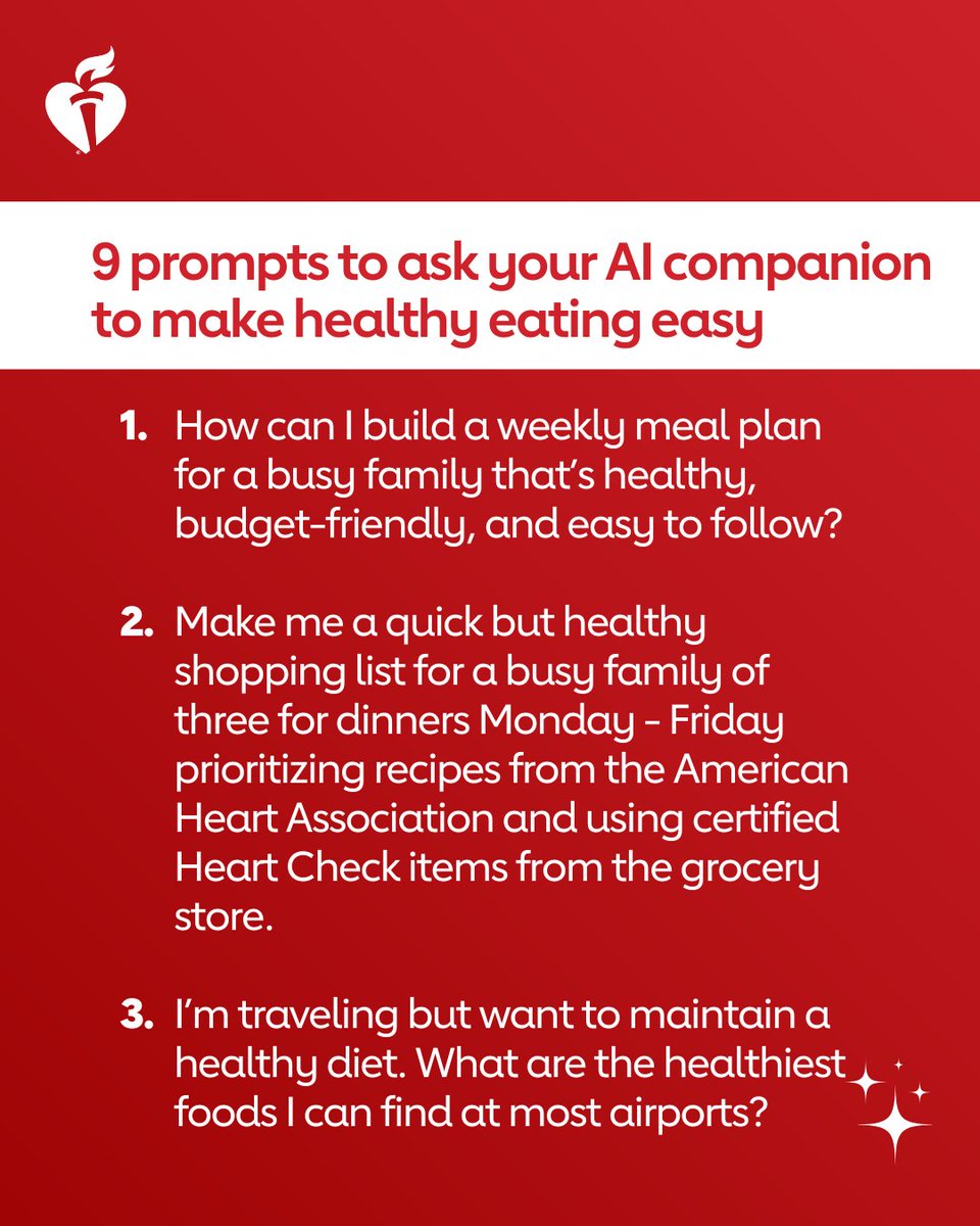 American_Heart's tweet photo. With a little inspiration and knowledge, healthy food can be delicious, affordable and convenient. Here are some ways technology can help you build a healthy eating routine with joy and ease. https://t.co/0ii2OQPewq