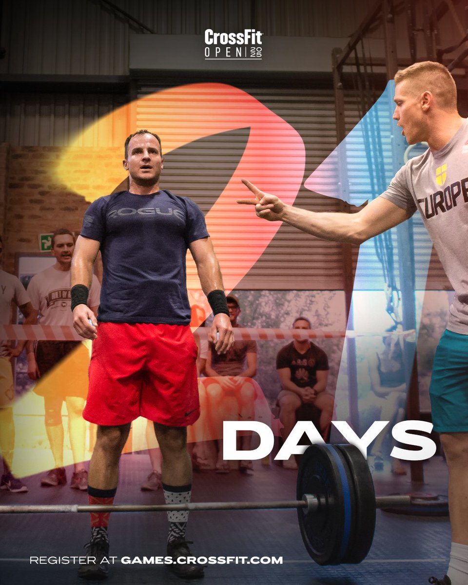 CrossFitGames's tweet photo. ๐จ 21 days until the start of the 2025 CrossFit Open! ๐จ
To register for the Open, visit https://t.co/Rl8WZqoCAy.
#CrossFit #InTheOpen #CrossFitOpen #WeOpenTogether #2025CrossFitOpen https://t.co/C8XJpD8sYF