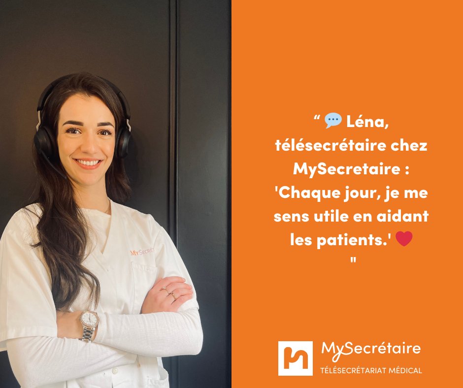 MySecretaire's tweet photo. 💬 Léna, télésecrétaire chez MySecretaire : 'Chaque jour, je me sens utile en aidant les patients.' ❤️

#TeamWork #Équipe #Témoignage #Santé https://t.co/APyTLePCOr