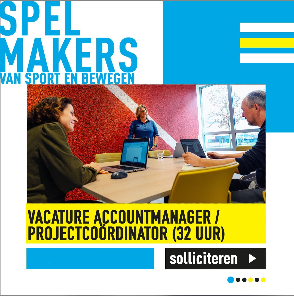 😀 Word jij onze nieuwste spelmaker als accountmanager/ projectcoördinator?

Bekijk de volledige informatie over deze vacature en solliciteer direct! ⤵️

obi41.nl/5n7c9s9e

#spelmaker #vacature #werkenindesport #accountmanager #projectcoördinator #collega