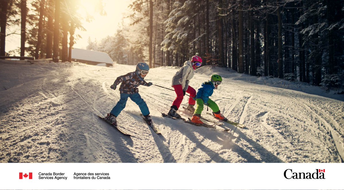 CanBorderSOR's tweet photo. It's #SkiSeason! Hit the slopes without worrying that your travel plans will go downhill. #BeAwareAndDeclare when crossing the border. More info: https://t.co/jMH9Jh8NCs https://t.co/5MsHz3QGFg