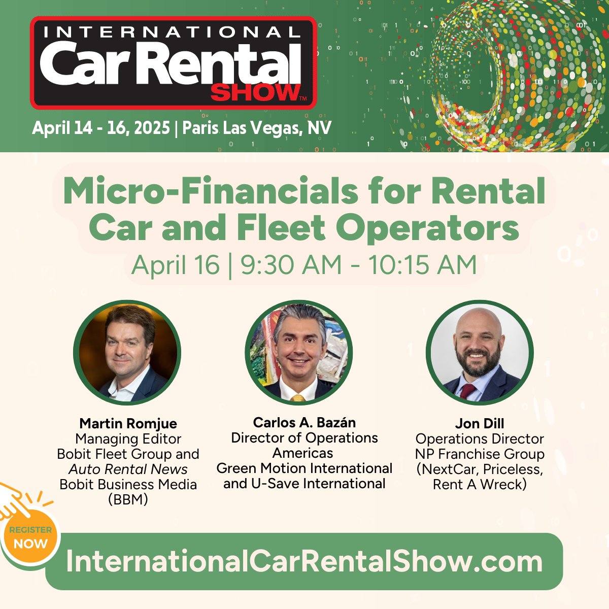 Smart financials drive efficiency. Learn how to organize, track, and optimize your car rental financials with Carlos Bazán, John Dill, and Martin Romjue at ICRS, April 14-16, at Paris Las Vegas. Register and save $200 with early bird pricing! loom.ly/fC_Merw
#ICRS2025