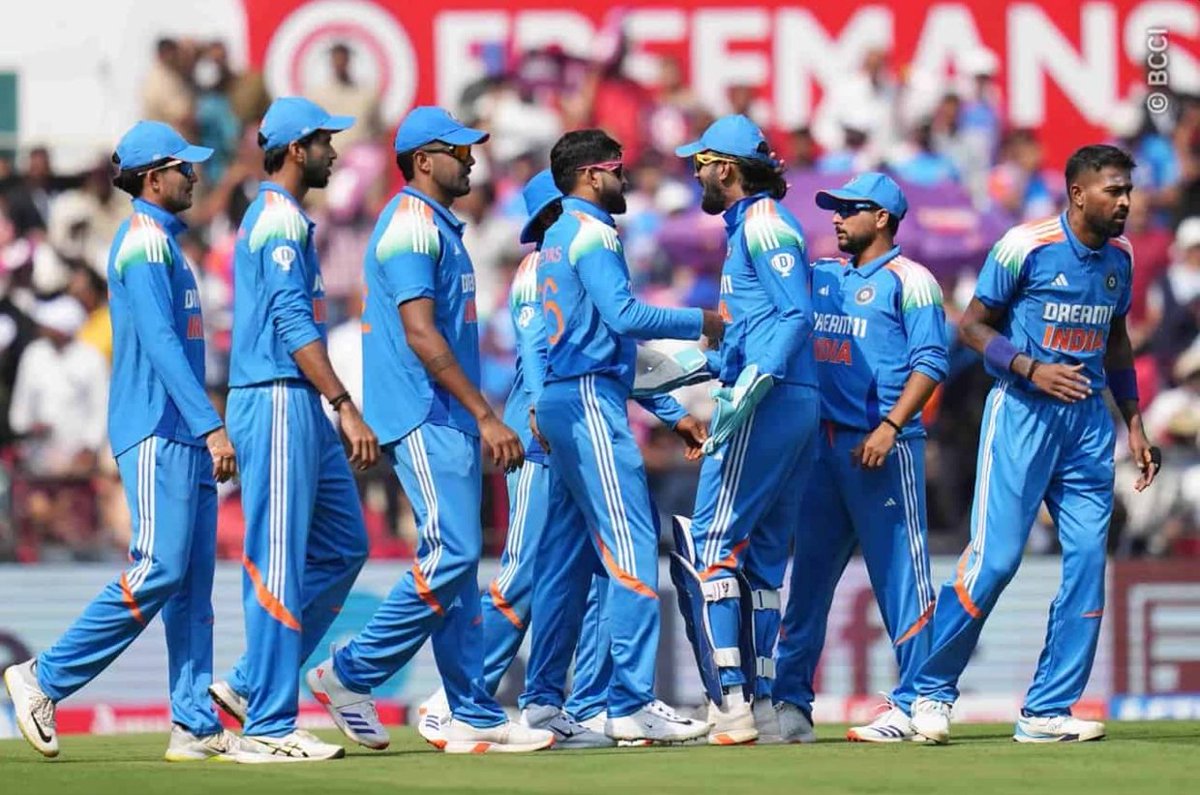 CricCrazyJohns's tweet photo. INDIA DEFEATED ENGLAND IN THE FIRST ODI. 🇮🇳

- The Dream to Champions Trophy is on. https://t.co/7qcUKhKZls