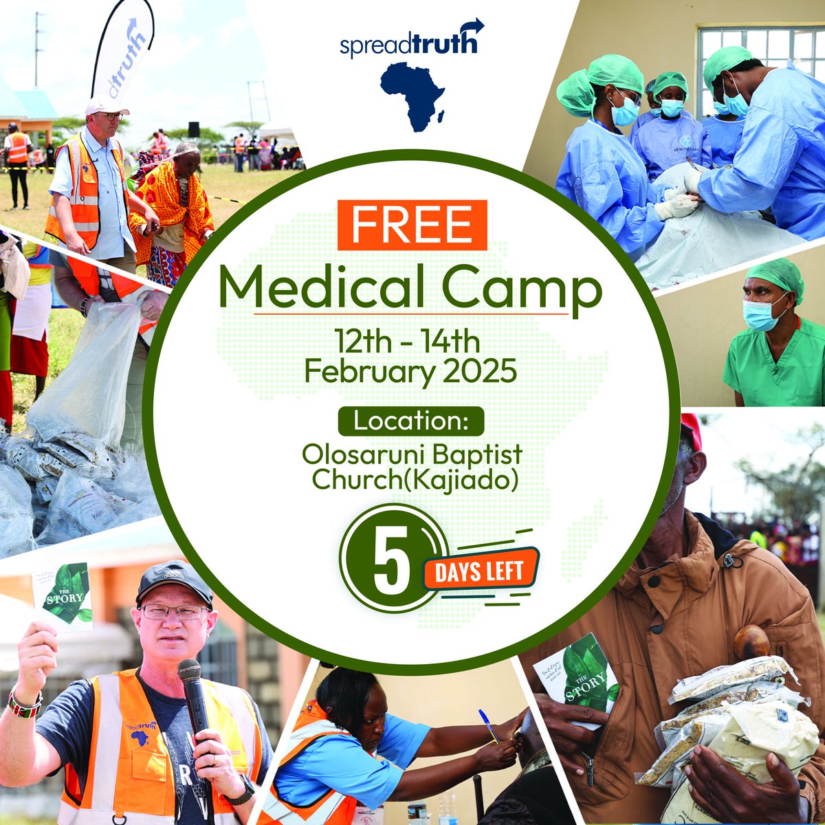 Spread_truthKE's tweet photo. #5Days to our upcoming #FreeMedicalCamp

🗓️ Dates: 12th-14th February, 2025
📍 Venue: Olosaruni Baptist Church, Eiti Kajiado.

@NYC_YouthVoice 
@hopecitadelFDN
@HamisiKirenga https://t.co/kWuxfVcre9