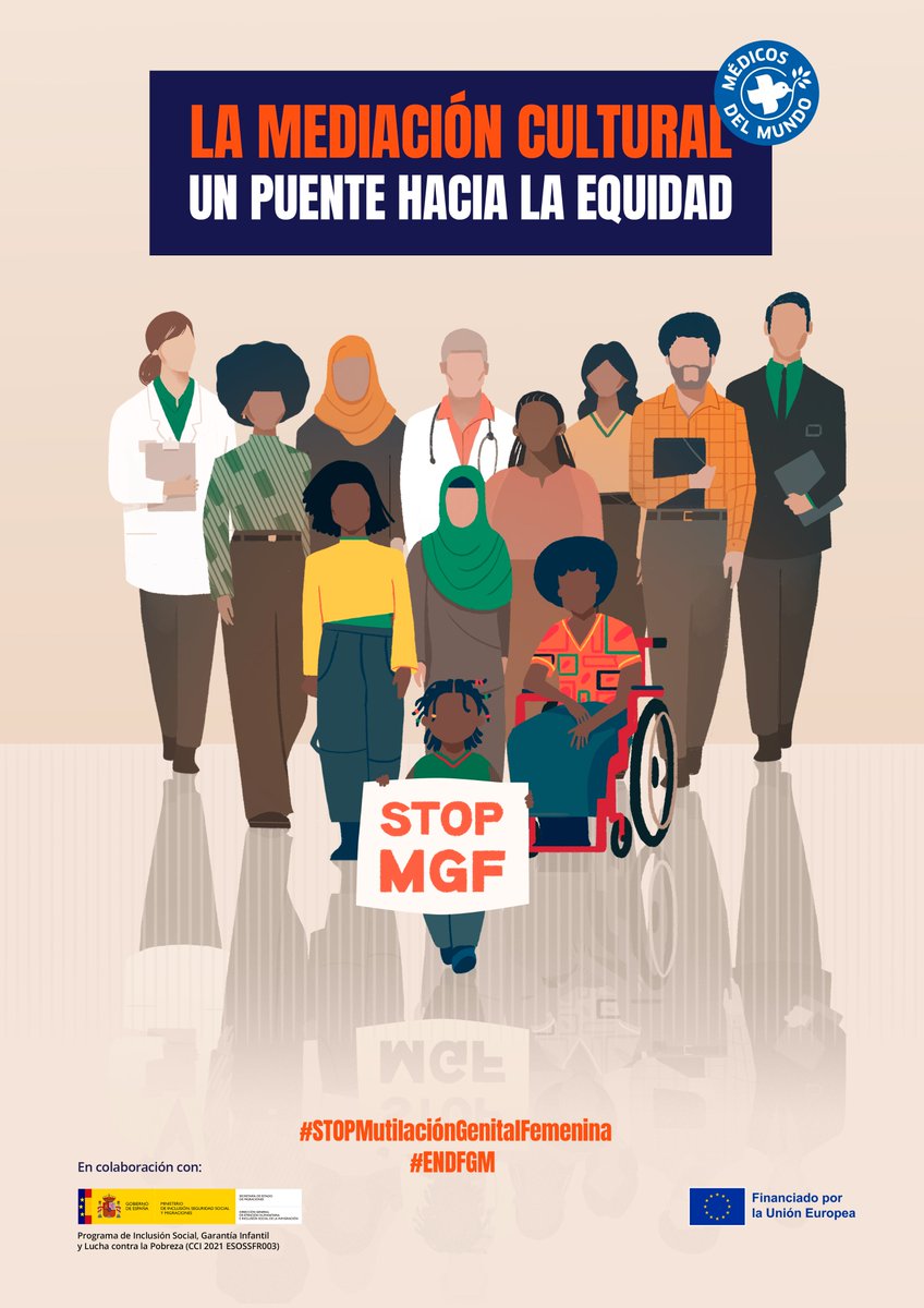 Profesionales y comunidades unidas para erradicar la MGF. En este Día de Tolerancia Cero, recordamos que la mediación intercultural tiende puentes hacia la equidad y es clave en la lucha contra las violencias de género ¡Actuemos juntas!

#STOPMutilaciónGenitalFemenina #EndFGM