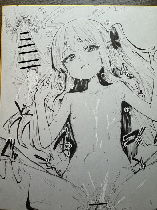 色紙を描いておるぜ 