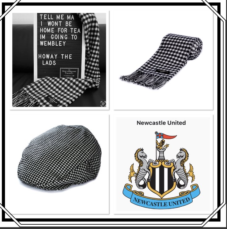 Check out our range of hats and scarves before your trip to Wembley 🖤🤍🖤🤍
northumberlandtartan.co.uk
#blackandwhite #ToonArmy #NewcastleUnited #tartan