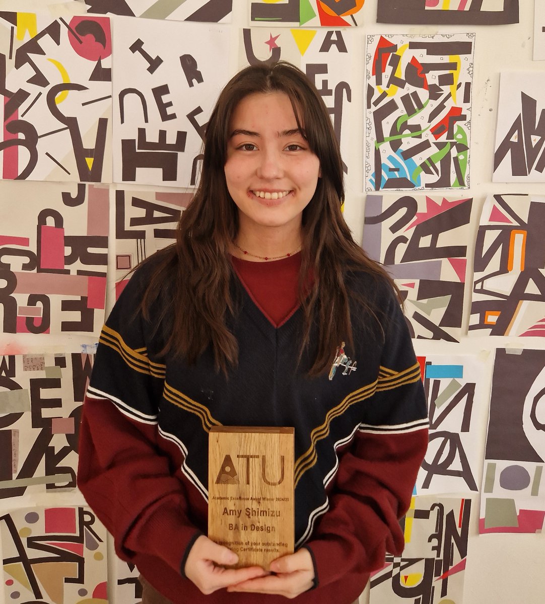 ATU Galway City, School of Design & Creative Arts (@atu_galway_sdca) on Twitter photo We are delighted to congratulate Amy Shimizu, one of our Year 1 BA in Design students, for being honoured with the Academic Excellence Award for the 2024/25 academic year. This award recognizes her exceptional leaving certificate results. Well done, Amy!
<a href="/ATU_GalwayCity/">ATU Galway City</a> We are delighted to congratulate Amy Shimizu, one of our Year 1 BA in Design students, for being honoured with the Academic Excellence Award for the 2024/25 academic year. This award recognizes her exceptional leaving certificate results. Well done, Amy!
<a href="/ATU_GalwayCity/">ATU Galway City</a>