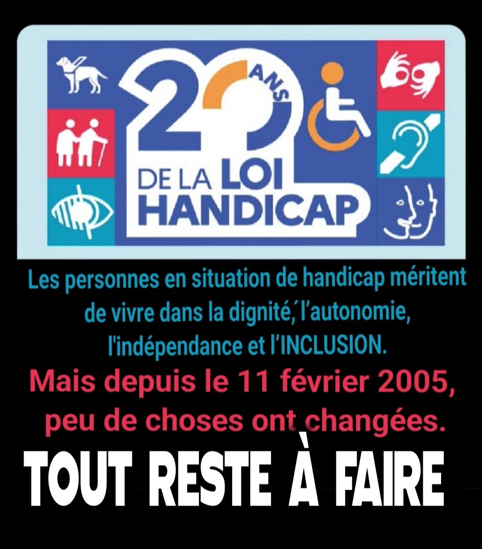 (11 février 2005- 11 Février 2025) 20 ans après, les fauteuils roulants seront intégralement remboursés à partir du 1er décembre 2025.
 Faut-il prendre rendez-vous dans 20 ans pour une nouvelle avancée ?