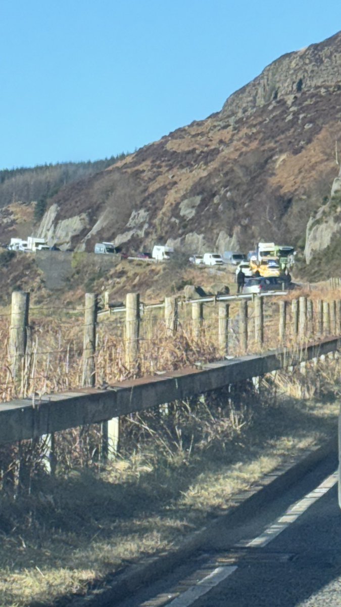 Rhigos mountain road A4061 currently closed. Car has rolled over.