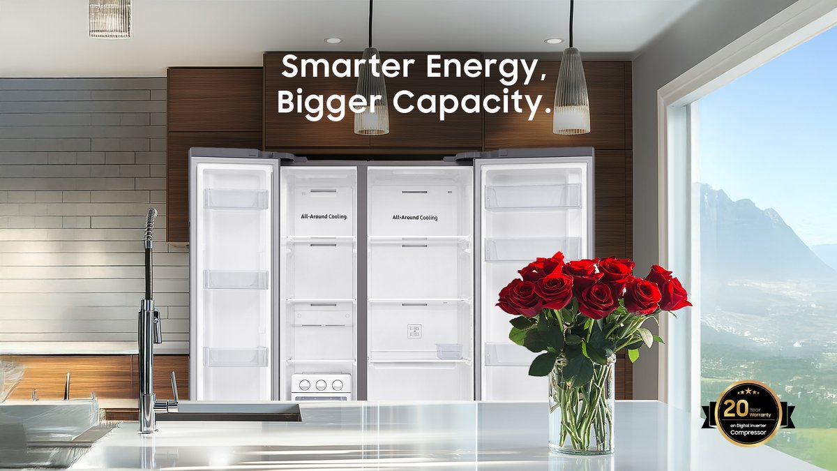 SamsungKE's tweet image. 💘 Need more fridge space without a kitchen remodel?
SpaceMax Technology lets you store more food while keeping energy use low—so you’ll always have room for sweet treats and Valentine’s surprises! 🍓🍫
 #SpaceMax #SmartLiving

Learn more: spr.ly/6012I8qpj