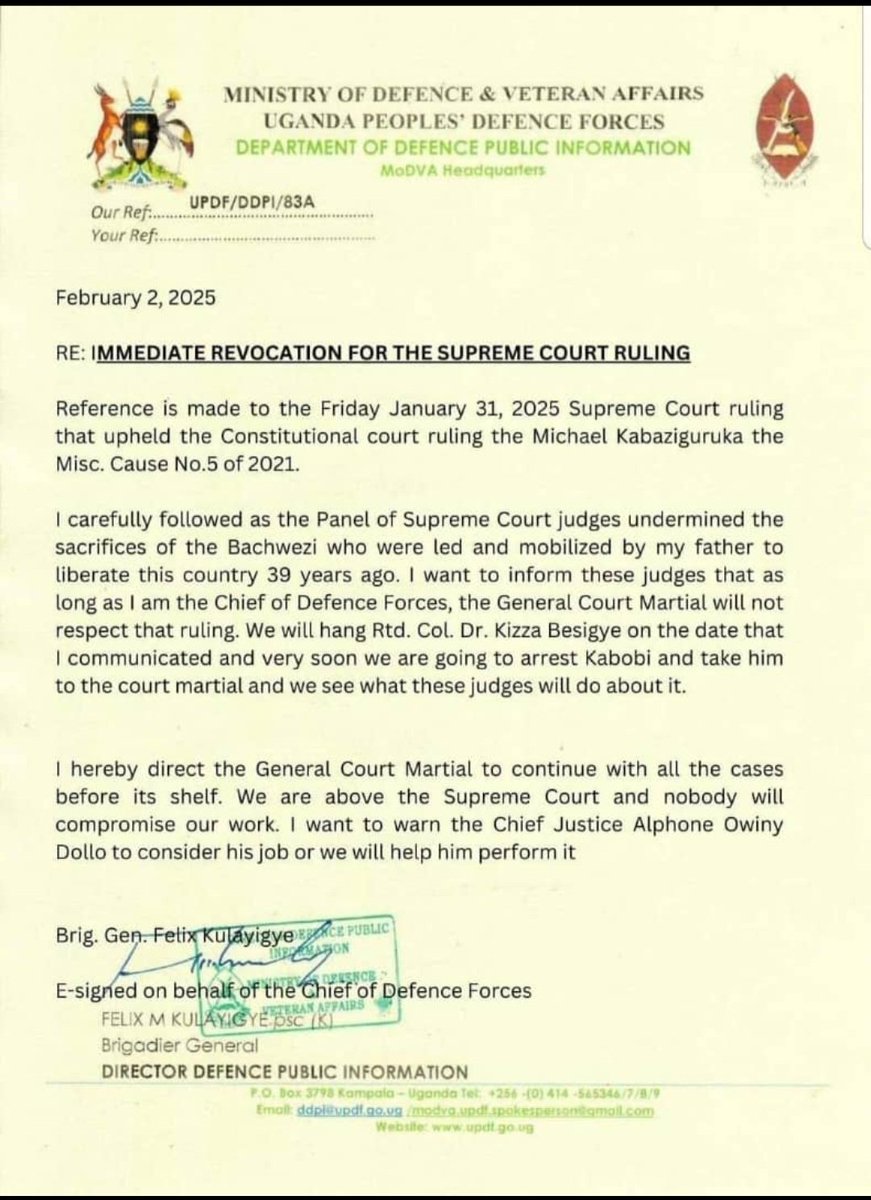Opio Fred (@opiofred002) on Twitter photo Now, here goes the military disciplinary committee that thinks it can revoke the decision of the Supreme Court of Uganda 🇺🇬. And while on the disciplinary panel, you hear them say they also studied the same law🤣🤣🤣🤣🤣. <a href="/mkainerugaba/">Muhoozi Kainerugaba</a> <a href="/KagutaMuseveni/">Yoweri K Museveni</a> <a href="/AnitahAmong/">Anita Annet Among</a> <a href="/ntvuganda/">NTV UGANDA</a> Now, here goes the military disciplinary committee that thinks it can revoke the decision of the Supreme Court of Uganda 🇺🇬. And while on the disciplinary panel, you hear them say they also studied the same law🤣🤣🤣🤣🤣. <a href="/mkainerugaba/">Muhoozi Kainerugaba</a> <a href="/KagutaMuseveni/">Yoweri K Museveni</a> <a href="/AnitahAmong/">Anita Annet Among</a> <a href="/ntvuganda/">NTV UGANDA</a>