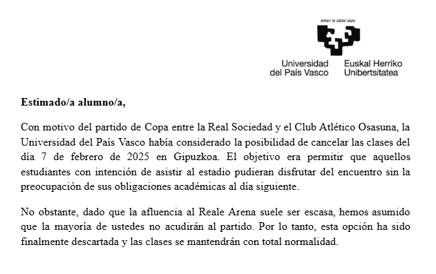 Comunicado oficial: