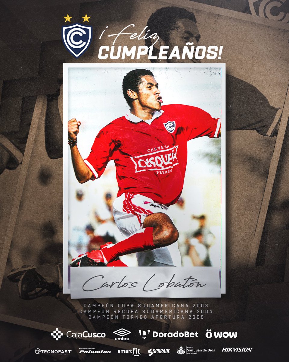 ¡𝗙𝗘𝗟𝗜𝗖𝗜𝗗𝗔𝗗𝗘𝗦 «𝗖𝗔𝗥𝗟𝗜𝗧𝗢𝗦»! 🎂🎉⚽️
Desde el club donde conquistaste títulos internacionales y celebraste grandes goles, te enviamos un afectuoso saludo en tu cumpleaños, campeón.
