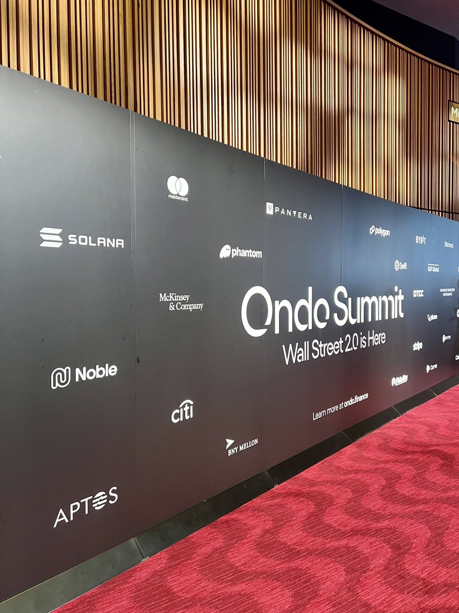 Wonderful to be at the @ondofinance Summit among an outstanding roster of blue chip financial institutions and blockchain projects. 

Noble representing! 🇺🇸