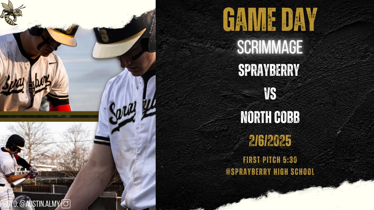 Sprayberry Baseball (@shsjaxbaseball) on Twitter photo Take a first look at the Jackets today at 5:30pm as we take on a pre-season scrimmage against North Cobb. <a href="/SprayberryATH/">Sprayberry Athletics</a> Take a first look at the Jackets today at 5:30pm as we take on a pre-season scrimmage against North Cobb. <a href="/SprayberryATH/">Sprayberry Athletics</a>