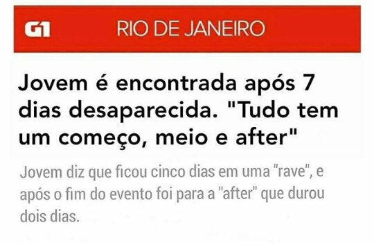 "tudo tem um começo, meio e after"