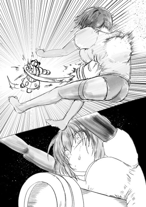 #リョナ #腹パン #R18G
最後に、今晩かいたもう一枚を全体向けに再掲して寝ます。今日は久しぶりによく描いた!満足! 