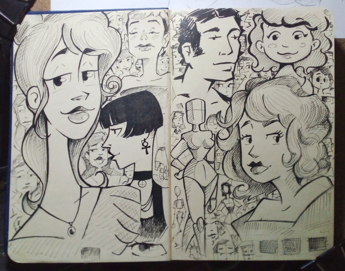 DesenhosdoEstev's tweet photo. Peguei um sketchbook com defeito e comecei a fazer arte final com canetas técnicas , tentando usar os vários tamanhos. 
#scketch #artfinal #finalart https://t.co/Wdz0kNsN5n