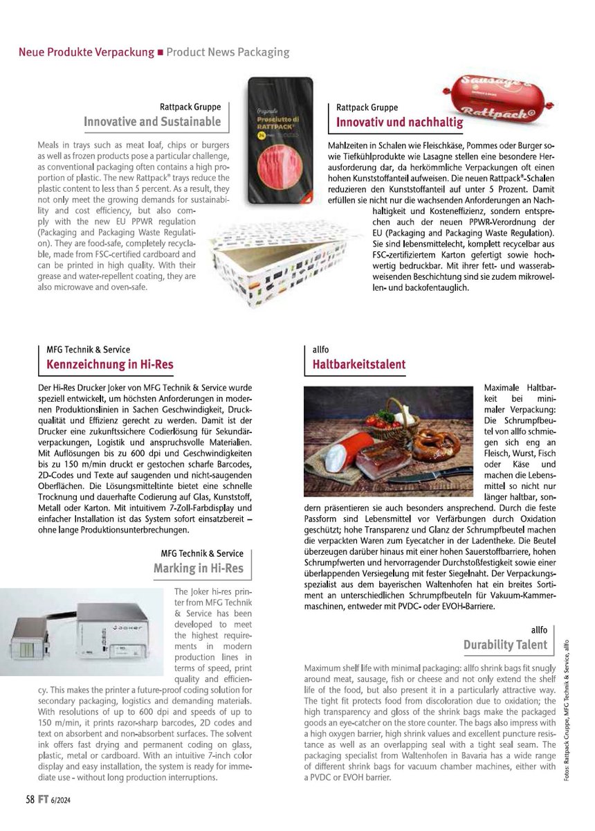 GroupRattpack's tweet image. RATTPACK® setzt neue Maßstäbe für nachhaltige Tiefkühlverpackungen: Unsere neuen Schalen reduzieren den Kunststoffanteil auf unter 5 % und bleiben selbst unter Schockfrost- und Hochtemperaturbedingungen zuverlässig verklebt. 
Mehr Infos: 
buff.ly/4aNrYYM