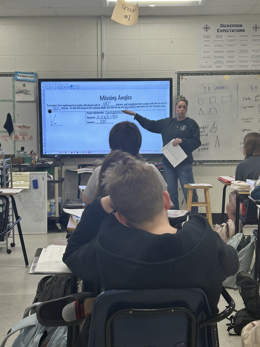MsCrainium's tweet photo. It’s time for 2nd period and it’s off to Math where we are learning about angles as we prepare for our Math quiz tomorrow. #CTLA25  @DickersonMSCobb https://t.co/iorrG43a15