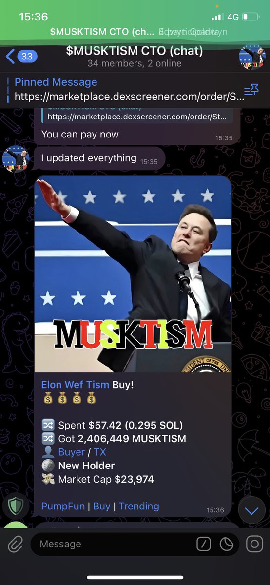 MUSKTISM_CTO's tweet photo. Dex updated! Trending paid! Sensing this to millions now! https://t.co/U7XrDC2Mrt