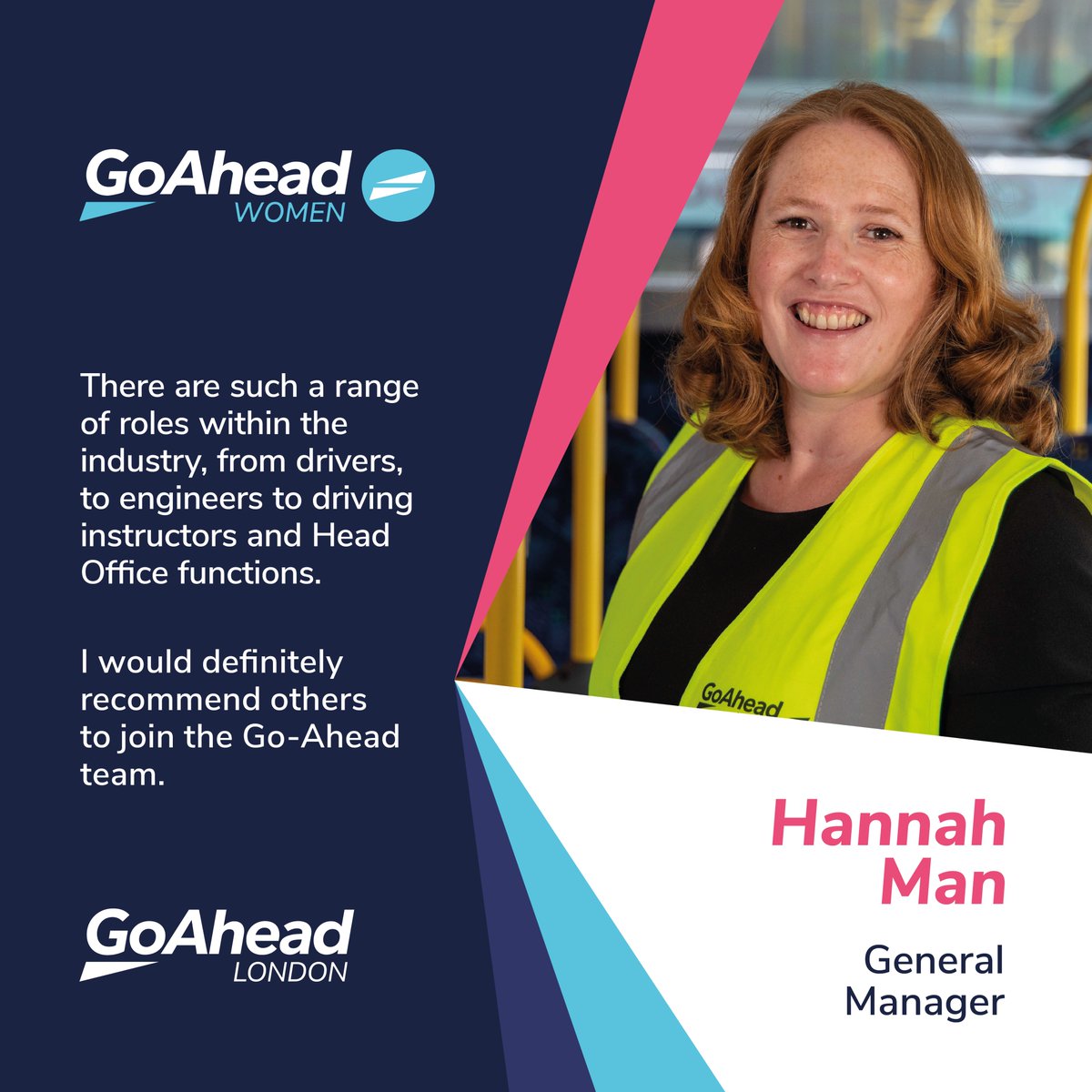 Go_Ahead_London's tweet image. Today, we would like to introduce you to Hannah Man, General Manager.
To find out more about joining the Go-Ahead London team, visit: glassdoor.co.uk/Overview/Worki…