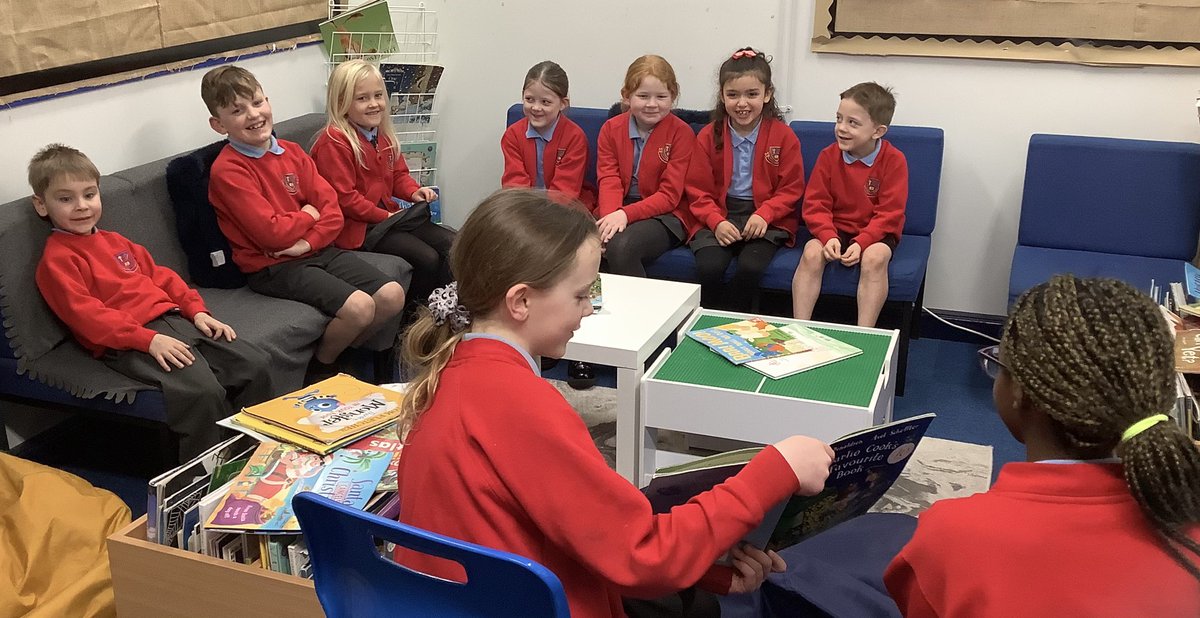 This week is National Storytelling Week. Here are our Reading Champions sharing a story with our younger children in the library this afternoon. <a href="/Haigh_St_Davids/">St. David's Haigh</a> <a href="/LT_Trust/">Learning Together Trust</a>