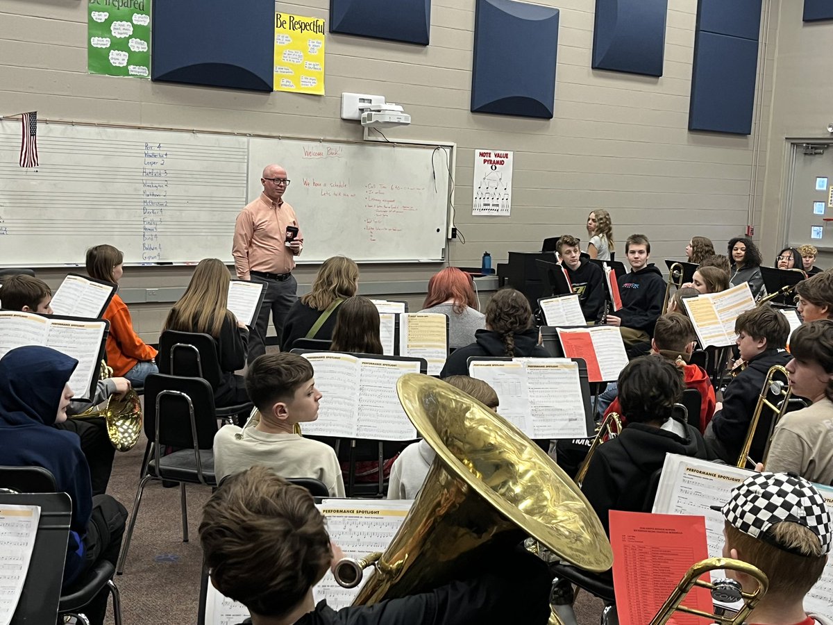 As we prepare for the Richmond Band Festival,   Our Teacher Spotlight of the week goes to Mr. Long working with 7th Grade Band.  #GoPanthers