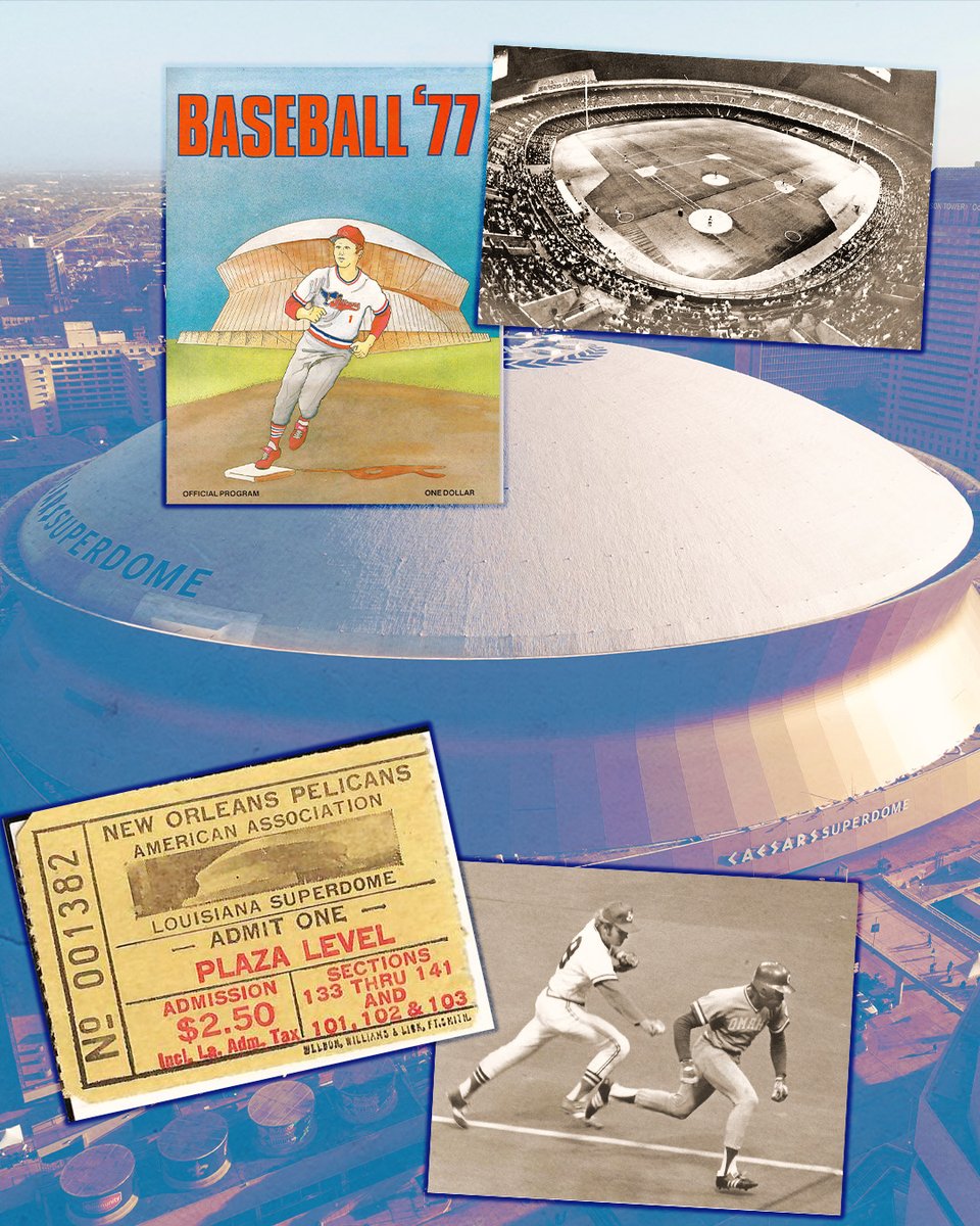 MiLB's tweet image. Ever heard of "Mardi Grass?"

Before the #SuperBowl kicks off in New Orleans, check out the story of when the Superdome was the #STLCards' Triple-A team's turf: atmlb.com/42KpnwJ