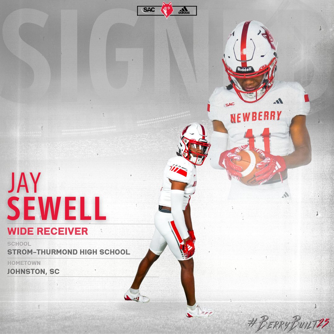 Newberry College Football (@newberry_fb) on Twitter photo ðºð°ð®ðµð¬ð«. ðºð¬ðšð³ð¬ð«. ð«ð¬ð³ð°ðœð¬ð¹ð¬ð«.âïž
<a href="/JayMoney1_7/">Jay Sewell</a> is officially part of the packâŒïž
#BerryBuilt25 | #WeAreOneðº ðºð°ð®ðµð¬ð«. ðºð¬ðšð³ð¬ð«. ð«ð¬ð³ð°ðœð¬ð¹ð¬ð«.âïž
<a href="/JayMoney1_7/">Jay Sewell</a> is officially part of the packâŒïž
#BerryBuilt25 | #WeAreOneðº