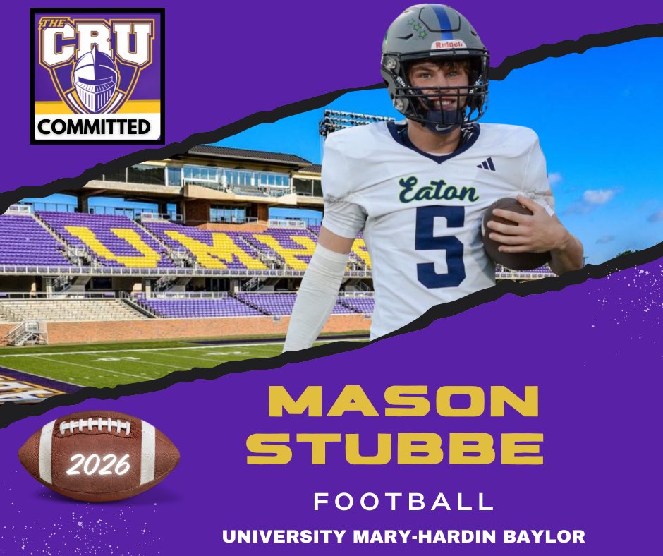 Gods plan! #committed #gocru <a href="/Coach_TrippM/">Tripp Mitchell</a> <a href="/bradcampbell_14/">brad campbell</a> <a href="/KeithStiffle/">Keith Stifflemire</a> <a href="/CruFootball/">UMHB Football🏈</a> <a href="/Coach_Bacc/">Bryce Baccarini</a> <a href="/emiller_ram93/">Ellis Miller</a> <a href="/BrandonMac29/">Brandon McCollough</a> <a href="/EatonEagleFB/">Eaton Eagle Football</a>
